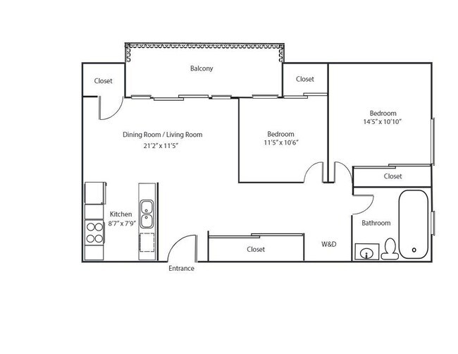 2x1 A floor plan